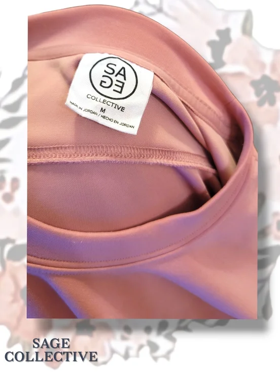 Sage Collective Women's Oversized Crewneck Sweatshirt - Dusty Rose Size M - Picture 7 of 7